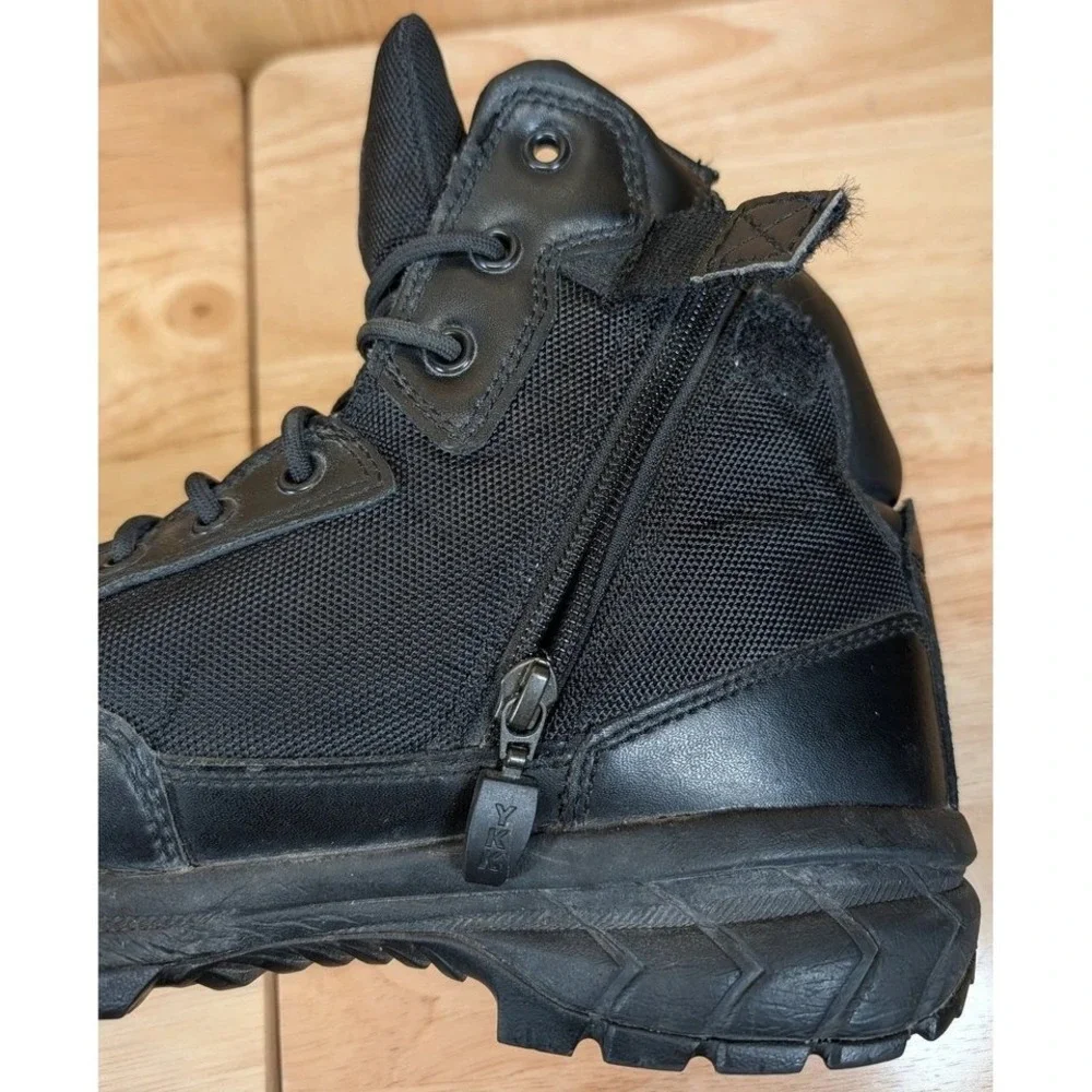 Interceptor Mens Black Tactical Patrol Boots Side Zip Work Shoes‎ Size 11